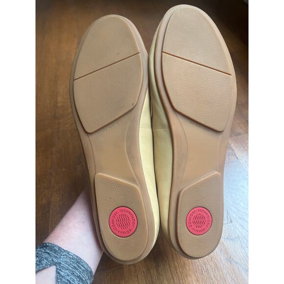 Fitflop Lena Tan Snake Leather Loafers Sz 10 - Picture 6 of 7